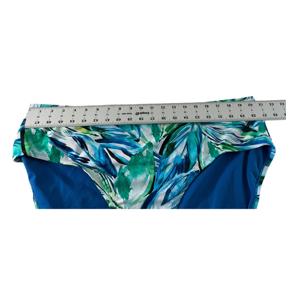 Terra & Sky Women's Plus Size 3X 24W-26W Blue Multi High Waist Swim Bottom - Picture 3 of 9